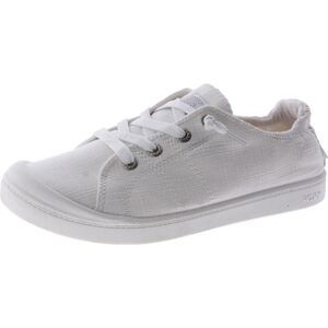 Roxy Womens Bayshore Plus White Canvas Casual And Fashion Sneakers Shoes NWT